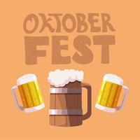 Oktoberfest-Bier-Grußkarte vektor