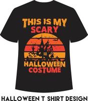 detta är min skrämmande halloween kostym t-shirt design för halloween vektor