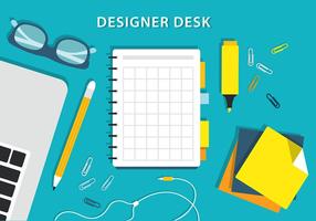 Gratis Färgrik Vector Designers Desk