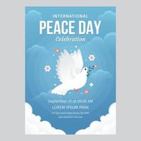 Plakatvorlage zum Internationalen Tag des Friedens vektor