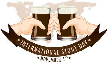 internationales stout day banner design vektor