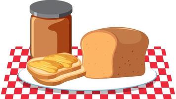 Brot-und-Butter-Picknick-Set vektor