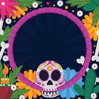 dia de los muertos festlicher hintergrund vektor