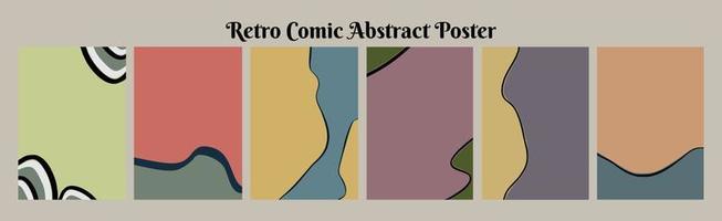 retro årgång komisk abstrakt affisch klassisk pop- konst bakgrund. vektor