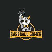 Baseball-Gamer-Logo vektor
