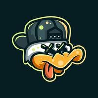 Maskottchen-Logo der bösen Ente vektor
