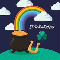 st patricks dag firande kort vektor