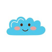 süße Wolke kawaii vektor