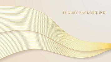 eleganter hintergrund mit linie goldenen elementen realistisches modernes konzept der luxuspapierschnittart 3d vektor