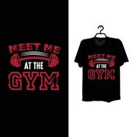 Fitnessstudio-T-Shirt-Vorlagendesign. vektor