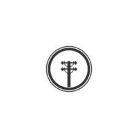 Strommast-Logo-Design-Vektor vektor