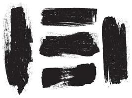 Satz von Vektor-Pinselstrich-Hintergrund. grunge hintergrund, schmutziges banner. isoliert auf weißem Hintergrund vektor