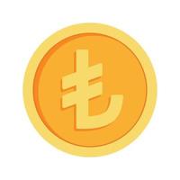 Türkische Lira-Münzensymbol-Cliparts für Wirtschaft und Finanzen Truthahngeldwährung in animierten Elementen Vektorillustration vektor