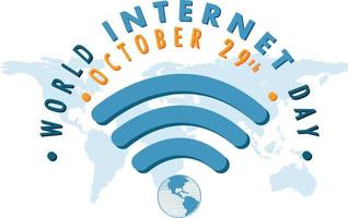 World Internet Day banner design vektor