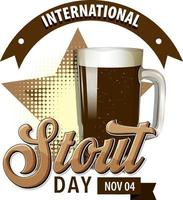 internationales stout day banner design vektor