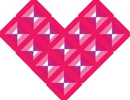geometrisk rosa hjärta. minimalism. kvalitet illustration. vektor illustration