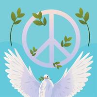 internationell dag av fred firande vektor