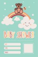 bebis dusch baner stil vektor