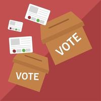 rösta lådor och omröstningar vektor