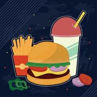 Burger-Fastfood vektor