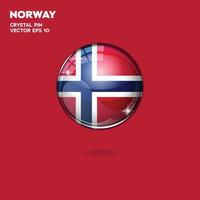 Norge flagga 3d knappar vektor