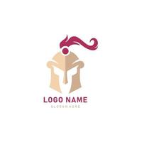 spartanische Helm-Logo-Vorlage Design-Inspiration pro Vektor