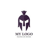 spartanische Helm-Logo-Vorlage Design-Inspiration pro Vektor