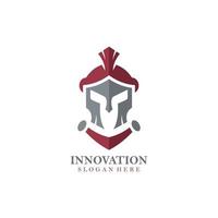 spartanische Helm-Logo-Vorlage Design-Inspiration pro Vektor