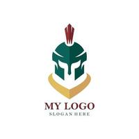 spartanische Helm-Logo-Vorlage Design-Inspiration pro Vektor