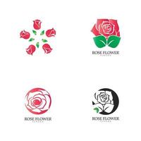 Schönheit Rose Blume Vektor Icon Design-Vorlage