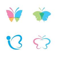 Schönheit Schmetterling Logo Vorlage Vektor Icon Design