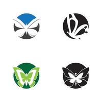 Schönheit Schmetterling Logo Vorlage Vektor Icon Design