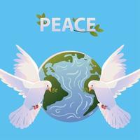 internationell dag av fred affisch vektor