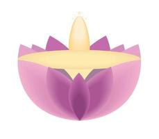 Lotusblume und Kerze vektor