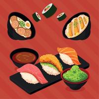 leckeres japanisches essen vektor