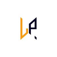 LP-Brief-Logo kreatives Design mit Vektorgrafik, LP-einfaches und modernes Logo. vektor