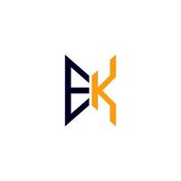 ek-brief-logo kreatives design mit vektorgrafik, ek-einfaches und modernes logo. vektor