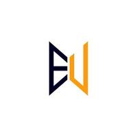 eu-brief-logo kreatives design mit vektorgrafik, eu-einfaches und modernes logo. vektor