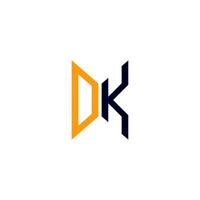 dk brev logotyp kreativ design med vektor grafisk, dk enkel och modern logotyp.