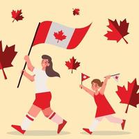 Frauen und Kanada-Tag vektor