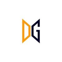 dg Buchstabe Logo kreatives Design mit Vektorgrafik, dg einfaches und modernes Logo. vektor