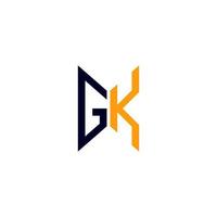 gk brev logotyp kreativ design med vektor grafisk, gk enkel och modern logotyp.