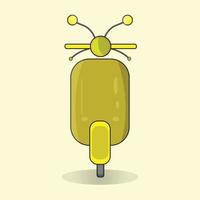 retro-scooter-illustrations-antriebs- und reisefahrzeug mit motordrehzahl wie motorradvektor vektor