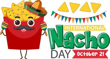 internationella nacho dag banner design vektor