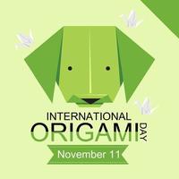 internationell origami dag baner design vektor