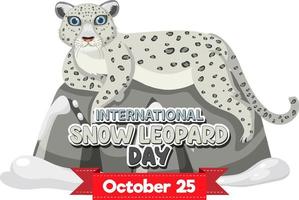 internationella snöleoparddagen vektor