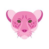 Katzenkopf des rosa Leoparden vektor