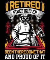 1 brandman säkerhet krigare brandman grafisk vektor silhuett tshirt