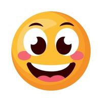 Emoji-Gesicht lächelt vektor