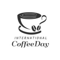 internationell kaffe dag design för skriva ut vektor